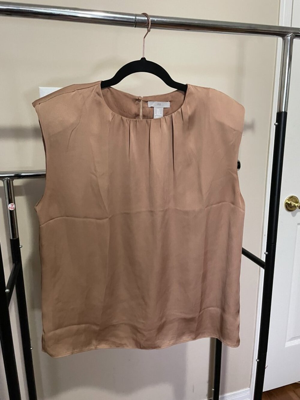 Sleeveless Blouse, Taupe, L